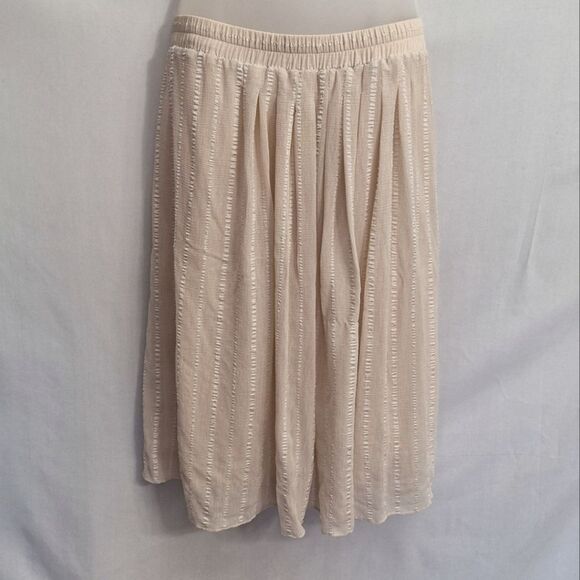 Forever 21 Womens Midi Skirt Beige Flowy Small - Picture 3 of 15